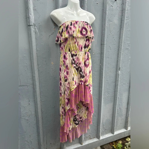 Anthropologie Lilka Mesh Chiffon High Low Dress, size M - Picture 3 of 8